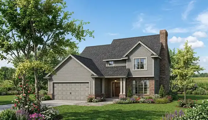 Traditional house plans 7-125 - front exterior, 1,552 sq ft, 3 bed, 2 bath house plans | Monster House Plans