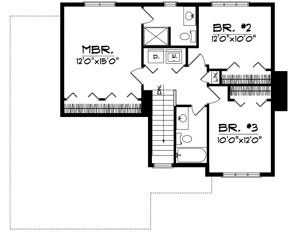Upper/Second Floor Plan: 7-125