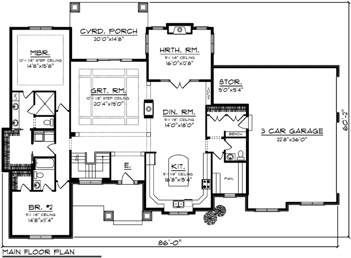 Main Floor Plan: 7-1250