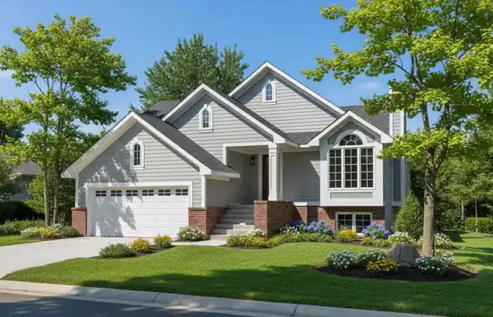 Traditional house plans 7-126 - front exterior, 1,561 sq ft, 2 bed, 1 bath house plans | Monster House Plans