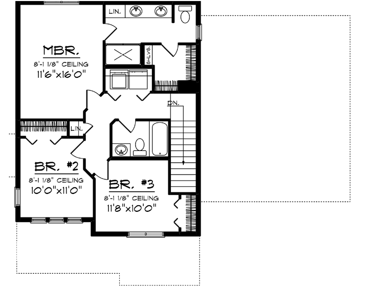 Upper/Second Floor Plan: 7-1274