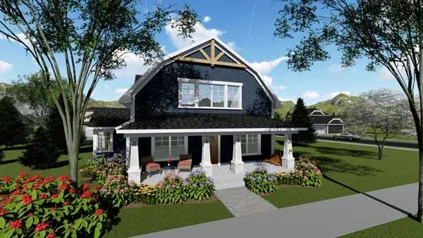 Hampton house plans 7-1280 - front exterior, 2,025 sq ft, 3 bed, 3 bath house plans | Monster House Plans
