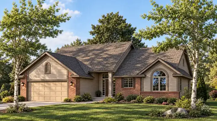 Traditional house plans 7-129 - front exterior, 1,971 sq ft, 3 bed, 3 bath house plans | Monster House Plans