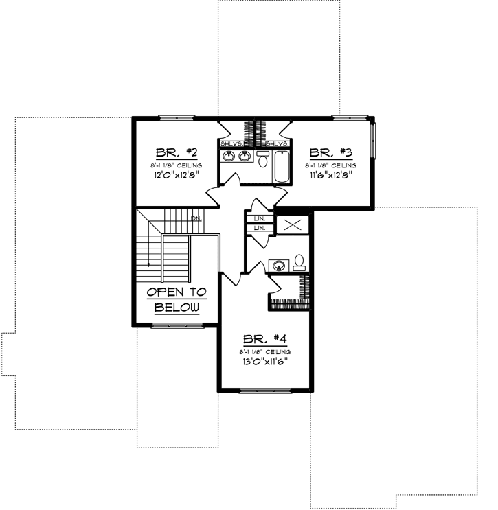 Upper/Second Floor Plan: 7-1291