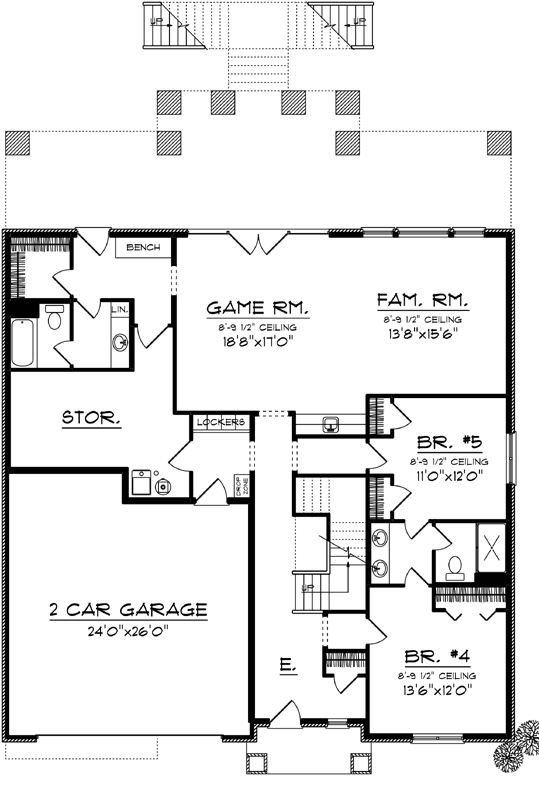 Lower Floor Plan: 7-1296