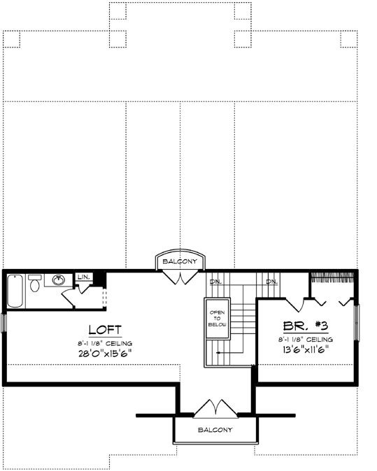 Upper/Second Floor Plan: 7-1296