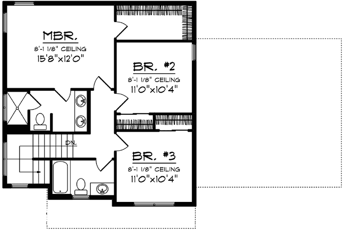Upper/Second Floor Plan: 7-1302