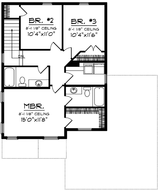 Upper/Second Floor Plan: 7-1304