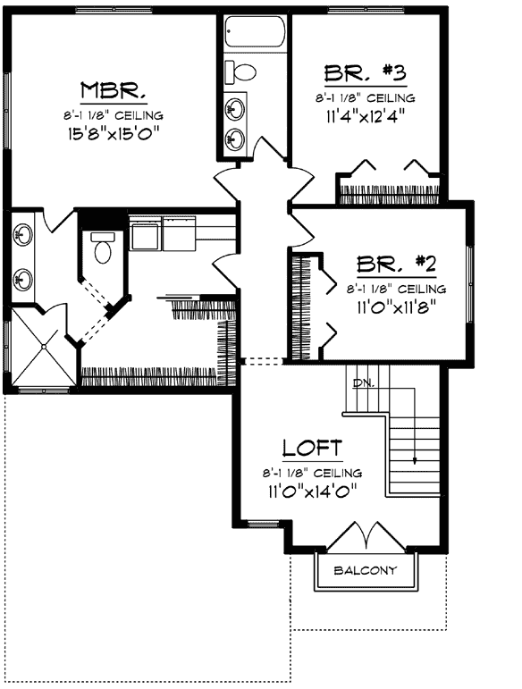 Upper/Second Floor Plan: 7-1311