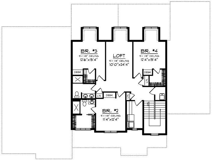 Upper/Second Floor Plan: 7-1318