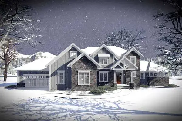 Craftsman house plans 7-1319 - front exterior, 4,206 sq ft, 5 bed, 4 bath house plans | Monster House Plans