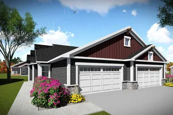 Traditional house plans 7-1321 - front exterior, 2,734 sq ft, 4 bed, 4 bath house plans | Monster House Plans