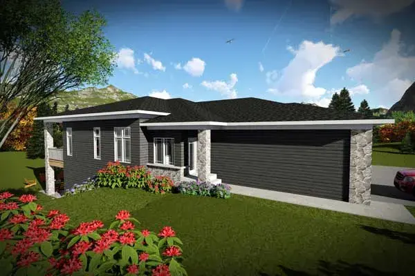 Modern house plans 7-1323 - front exterior, 4,504 sq ft, 6 bed, 4 bath house plans | Monster House Plans