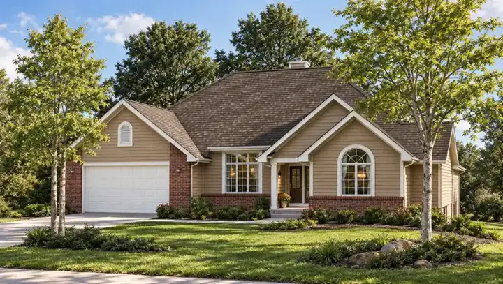 Traditional house plans 7-134 - front exterior, 2,181 sq ft, 3 bed, 3 bath house plans | Monster House Plans