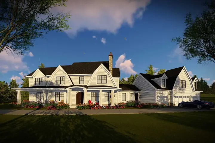 Hampton house plans 7-1344 - front exterior, 4,724 sq ft, 5 bed, 4 bath house plans | Monster House Plans
