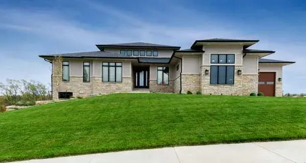 Prairie house plans 7-1359 - front exterior, 4,747 sq ft, 4 bed, 4 bath house plans | Monster House Plans