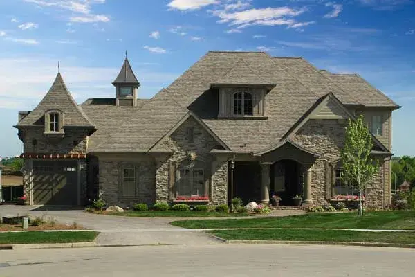 French Country house plans 7-1368 - front exterior, 4,557 sq ft, 4 bed, 3 bath house plans | Monster House Plans