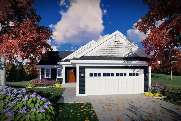 Craftsman house plans 7-1388 - front exterior, 1,740 sq ft, 3 bed, 2 bath house plans | Monster House Plans