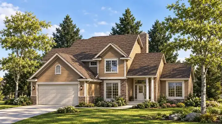 Traditional house plans 7-139 - front exterior, 2,169 sq ft, 4 bed, 2 bath house plans | Monster House Plans