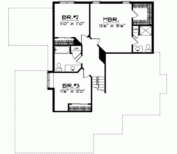 Upper/Second Floor Plan: 7-140