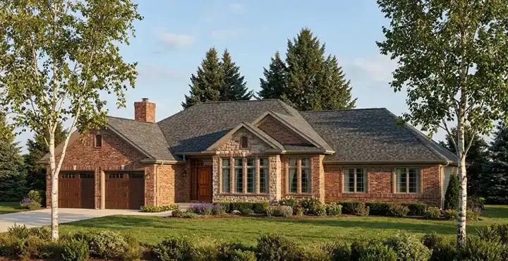 Traditional house plans 7-145 - front exterior, 2,015 sq ft, 3 bed, 2 bath house plans | Monster House Plans