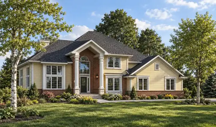 Traditional house plans 7-146 - front exterior, 2,138 sq ft, 3 bed, 2 bath house plans | Monster House Plans