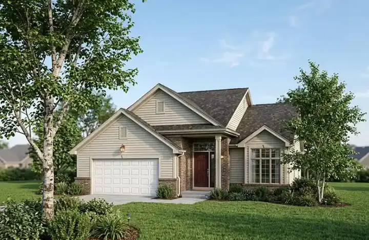 Traditional house plans 7-147 - front exterior, 1,844 sq ft, 3 bed, 2 bath house plans | Monster House Plans