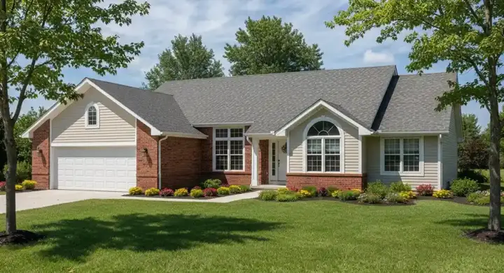 Ranch house plans 7-148 - front exterior, 1,821 sq ft, 3 bed, 2 bath house plans | Monster House Plans