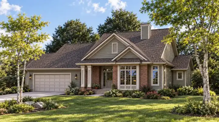 Traditional house plans 7-153 - front exterior, 2,128 sq ft, 3 bed, 2 bath house plans | Monster House Plans