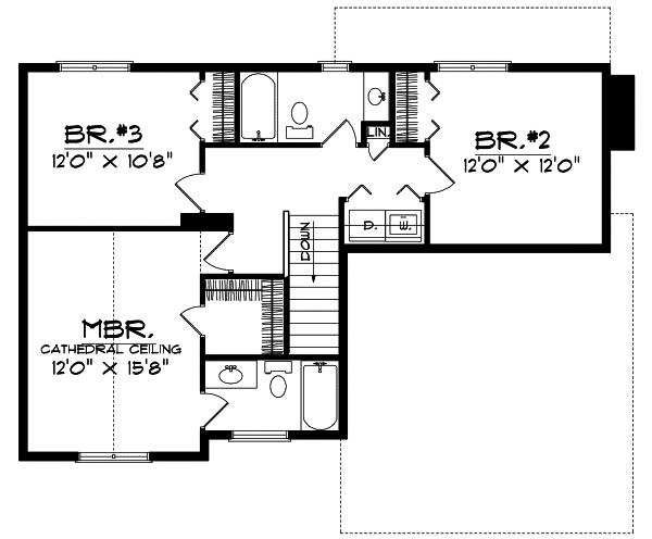 Upper/Second Floor Plan: 7-156