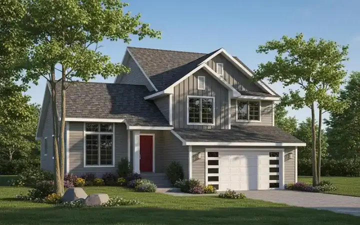 Traditional house plans 7-157 - front exterior, 1,698 sq ft, 3 bed, 2 bath house plans | Monster House Plans