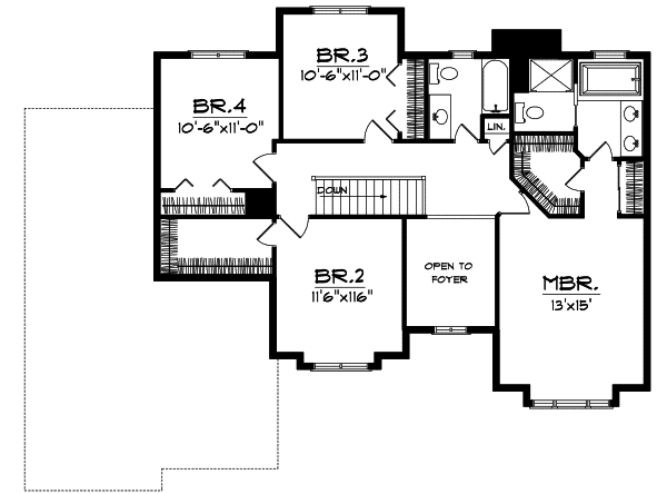 Upper/Second Floor Plan: 7-164