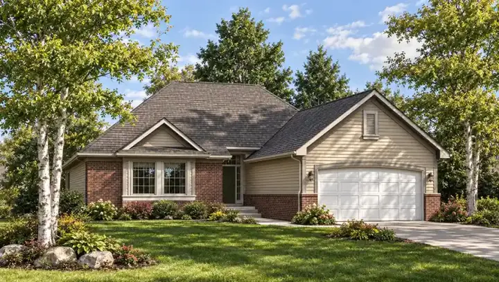 Traditional house plans 7-167 - front exterior, 1,393 sq ft, 3 bed, 2 bath house plans | Monster House Plans