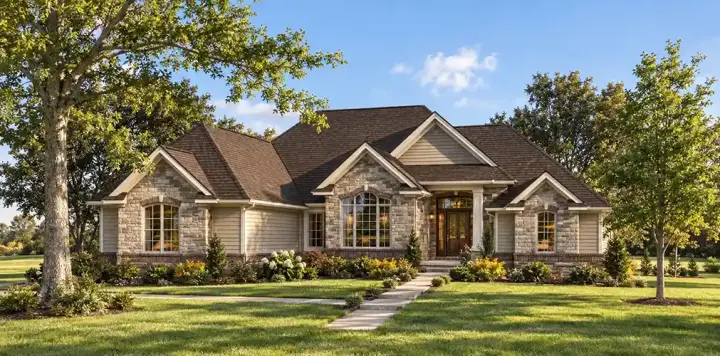 Traditional house plans 7-172 - front exterior, 2,155 sq ft, 3 bed, 2 bath house plans | Monster House Plans