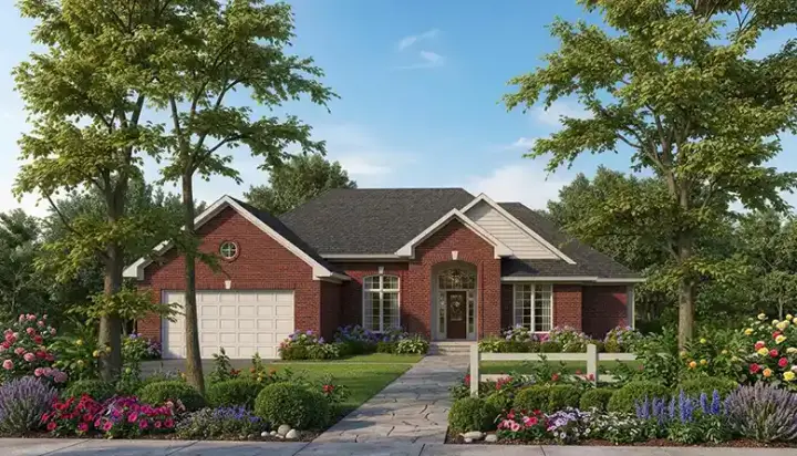 Traditional house plans 7-180 - front exterior, 2,234 sq ft, 3 bed, 2 bath house plans | Monster House Plans