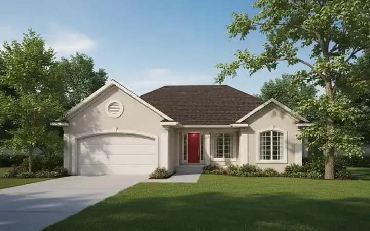 Mediterranean house plans 7-191 - front exterior, 1,796 sq ft, 3 bed, 2 bath house plans | Monster House Plans