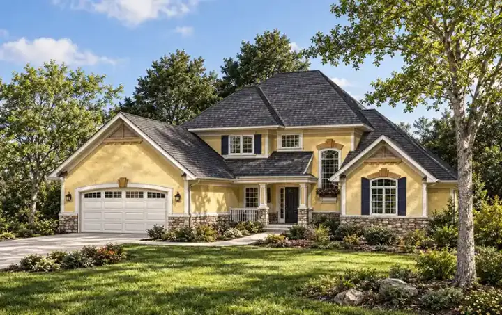 Traditional house plans 7-204 - front exterior, 2,712 sq ft, 4 bed, 2 bath house plans | Monster House Plans