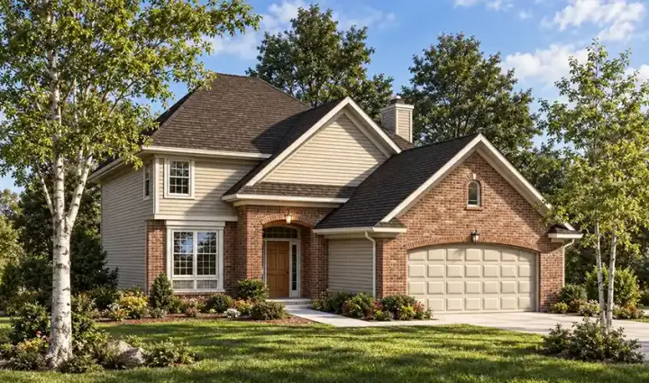 Traditional house plans 7-209 - front exterior, 2,245 sq ft, 4 bed, 2 bath house plans | Monster House Plans