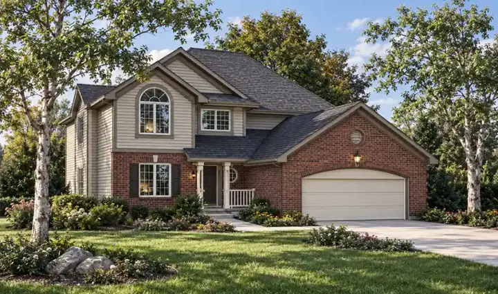 Traditional house plans 7-210 - front exterior, 2,269 sq ft, 4 bed, 2 bath house plans | Monster House Plans