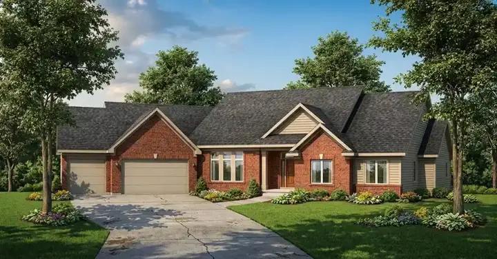 Traditional house plans 7-215 - front exterior, 2,040 sq ft, 3 bed, 2 bath house plans | Monster House Plans