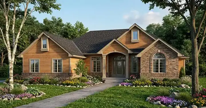 Traditional house plans 7-218 - front exterior, 1,924 sq ft, 2 bed, 2 bath house plans | Monster House Plans