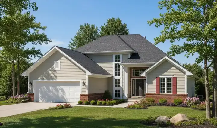 Traditional house plans 7-233 - front exterior, 1,872 sq ft, 3 bed, 2 bath house plans | Monster House Plans