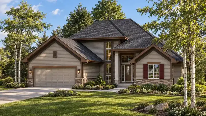 Traditional house plans 7-240 - front exterior, 2,018 sq ft, 3 bed, 2 bath house plans | Monster House Plans