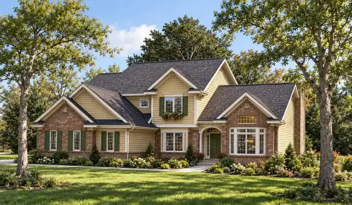 Traditional house plans 7-253 - front exterior, 2,416 sq ft, 4 bed, 2 bath house plans | Monster House Plans