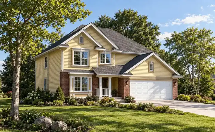 Traditional house plans 7-256 - front exterior, 2,142 sq ft, 4 bed, 2 bath house plans | Monster House Plans
