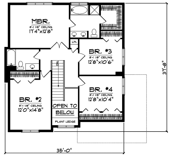 Upper/Second Floor Plan: 7-256