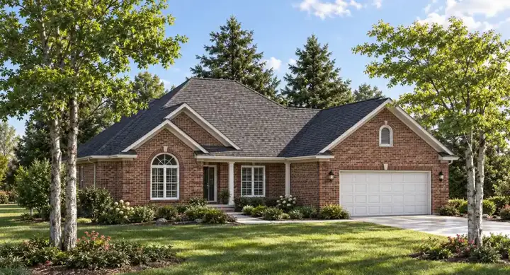 Traditional house plans 7-264 - front exterior, 1,771 sq ft, 2 bed, 2 bath house plans | Monster House Plans