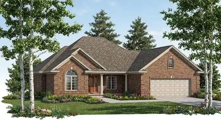 Traditional house plans 7-265 - front exterior, 2,783 sq ft, 4 bed, 4 bath house plans | Monster House Plans