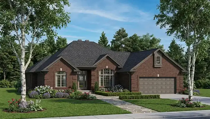 Traditional house plans 7-268 - front exterior, 3,050 sq ft, 4 bed, 4 bath house plans | Monster House Plans