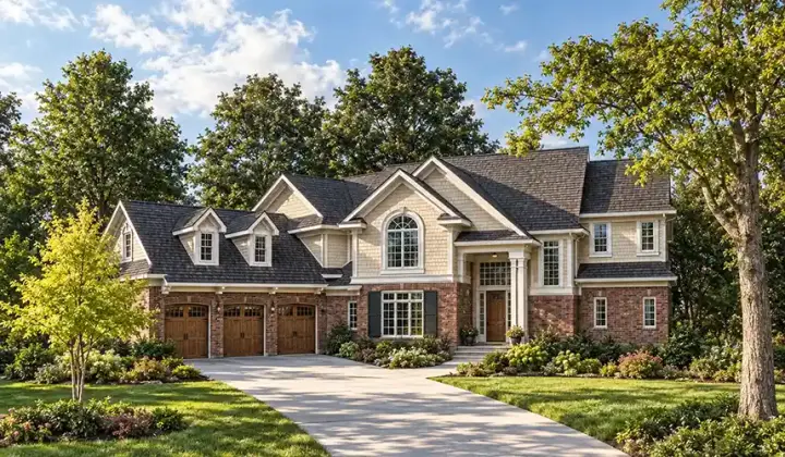 Traditional house plans 7-276 - front exterior, 3,491 sq ft, 4 bed, 3 bath house plans | Monster House Plans